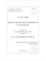 Nghiên cứu bào chế viên nén indomethacin tác dụng kéo dài