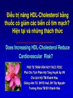 Điều trị nâng HDL bằng thuốc và giảm các biến cố tim mạch hiện tại và những thách thức