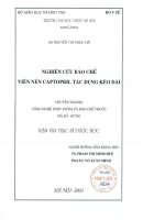 Nghiên cứu bào chế viên nén captopril tác dụng kéo dài