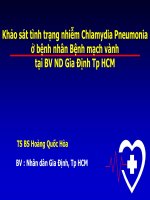 Khảo sát tình trạng nhiễm chlamydia pneumonia ở bệnh nhân bệnh mạch vành tại BV ND gia định tp HCM