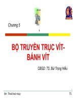 CHƯƠNG 5 BỘ TRUYỀN TRỤC VÍT-BÁNH VÍT