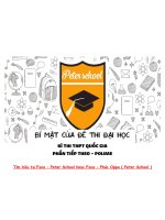 BÍ mật đề THI đại học , kì THI THPT QUỐC GIA  PHẦN 7: POLIME