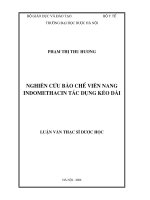 Nghiên cứu bào chế viên nang indomethacin tác dụng kéo dài