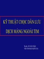 Kỹ thuật chọc dịch màng ngoài tim cấp cứu