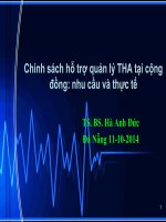Chi phí hiệu quả của công tác phòng chống THA từ cá thể đến cộng đồng