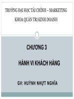 Marketing căn bản Hành vi khách hàng