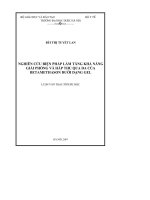 Nghiên cứu biện pháp làm tăng khả năng giải phóng và hấp thu qua da của betamethason dưới dạng gel
