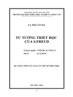 Tóm tắt luận án tư tưởng triết học của s  freud 