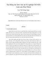 Tạo động lực làm việc tại xí nghiệp chế biến lâm sản hòa nhơn