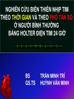 Nghiên cứu biến thiên nhịp tim theo thời gian và theo phổ tần số ở người bình thường bằng holter điện tim 24 giờ