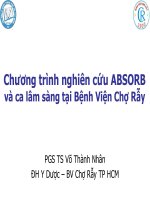 Nghiên cứu lâm sàng ABSORB và một vài ca tại bệnh viện chợ rẫy