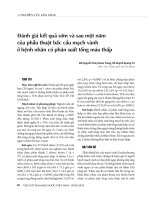 Đánh giá kết quả sớm và sau một năm của phẫu thuật bắc cầu mạch vành ở bệnh nhân có phân suất tống máu thấp