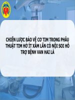 Chiến lược bảo vệ cơ tim trong phãu thuật TIM hở ít xâm lấn có nội soi hỗ trợ bệnh van hai lá