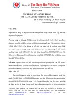 Các thông số tạo nhịp trong cấy máy tạo nhịp tái đồng bộ tim