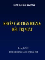 KHYẾN cáo CHẨN đoán  điều TRỊ NGẤT
