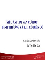 Siêu âm tim van cơ học bình thường và có biến cố