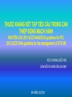 Thuốc kháng kết tập tiểu cầu trong can thiệp động mạch vành   antiplatelet therapy in percutaneous coronary interventions