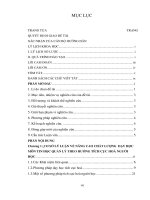 Nâng cao chất lượng dạy học môn tin học quản lý theo hướng tích cực hóa người học tại trường đại học tây đô