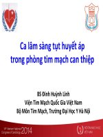 Ca lâm sàng tụt huyết áp trong phòng tim mạch can thiệp