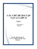 CÁC CHỦ ĐỀ BÀI TẬP môn lý lớp 12   tập 1 (mới cập NHẬT) dao động cơ và sóng cơ