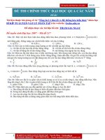 Tổng hợp dao động cơ đề thi đh 2007 2015