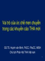 Vai trò của ức chế men chuyển trong các khuyến cáo mới về điều trị tăng huyết áp