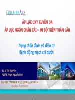 ÁP lực OXY XUYÊN DA áp lực NGÓN CHÂN cái – đi bộ TRÊN THẢM lăn trong chẩn đoán và điều trị bệnh động mạch chi dưới