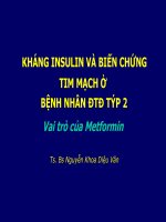 KHÁNG INSULIN và BIẾN CHỨNG TIM MẠCH ở BỆNH NHÂN đtđ týp 2 vai trò của metformin