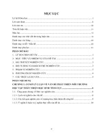 Phát triển môi trường học tập thân thiện học sinh tích cực tại trường trung học phổ thông tây ninh