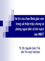 Vai trò của chẹn beta giao cảm trong cải thiện triệu chứng và phòng ngừa biến cố tim mạch sau NMCT
