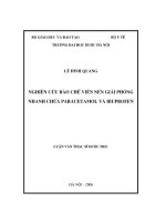 Nghiên cứu bào chế viên nén giải phóng nhanh chứa paracetamol và ibuprofen