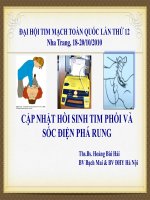 CẬP NHẬT hồi SINH TIM PHỔI và sốc điện PHÁ RUNG