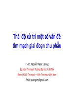 Thái độ xử trí một số vấn đề tim mạch giai đoạn chu phẫu
