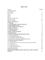 Nhận dạng tiếng nói dùng giải thuật trích đặc trưng MFCC và lượng tử vector trên KIT DSKTMS320C6713 của TI