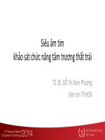 siêu âm tim khỏa sát chức năng tâm trương thất trái