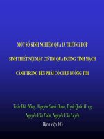 Một số kinh nghiệm qua 13 trường hợp sinh thiết nội mạc cơ tim qua đường tĩnh mạch cảnh trong bên phải có chụp buồng tim