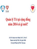 Quản lý THA tại cộng đồng có gì mới năm 2014