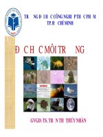 Bài giảng môn độc học môi trường   chương 4  độc học môi trường không khí   sinh học   kim loại nặng (phần 1)   TS  trần thị thúy nhàn