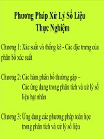 Bài giảng phương pháp xử lý số liệu thực nghiệm