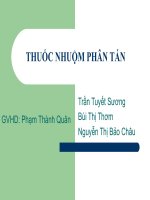 bài giảng về thuốc nhuộm phân tán