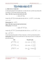CHUYÊN ĐỀ TÍCH PHÂN HÀM VÔ TỈ