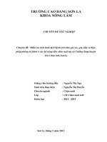 Điều tra tình hình dịch bệnh trên đàn gia súc, gia cầm và biện pháp phòng trị bệnh ở các hộ nông dân chăn nuôi tại xã chiềng sàng, huyện yên châu, tỉnh sơn la 