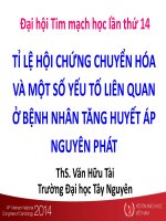 Tỷ lệ hội chứng chuyển hóa và một số yếu tố liên quan ở người bệnh tăng huyết áp nguyên phát