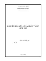 BÀI KIỂM TRA GIỮA kỳ ĐÁNH GIÁ TRONG GIÁO dục 