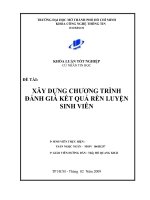 Xây dựng chương trình đánh giá kết quả rèn luyện sinh viên