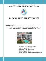 BÁO cáo THỰC tập tốt NGHIỆP CHUYÊN đề   CÔNG tác CHUẨN bị, QUY TRÌNH PHỤC vụ TIỆC tại NHÀ HÀNG và các CHÍNH SÁCH về NHÂN VIÊN THỜI vụ