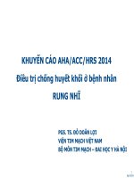 KHUYẾN cáo AHA ACC HRS 2014 điều trị chống huyết khối ở bệnh nhân RUNG NHĨ