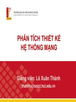 Bài giảng phân tích thiết kế hệ thống mạng   GV lê xuân thành
