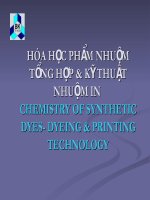 bài giảng   hóa học phẩm nhuộm tổng hợp và kỹ thuật nhuộm in