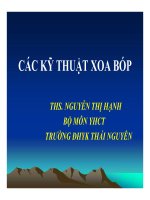 Bài giảng y học cổ truyền  các kỹ thuật xoa bóp   ths  nguyễn thị hạnh (đh y khoa thái nguyên)